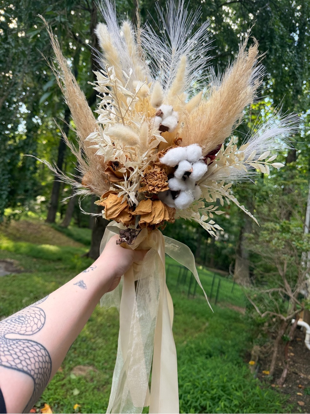 Dry florals wedding bouquet (made this way)